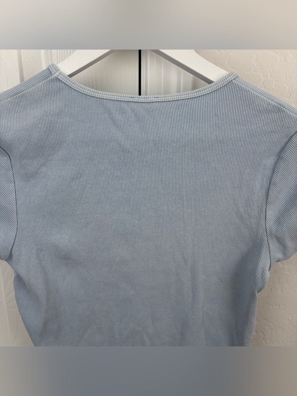 Cotton On Light Blue Ribbed Tee - Picture 5 of 9